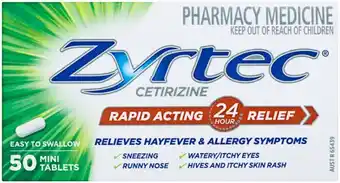 Soul Pattinson Chemist Zyrtec 50 Mini Tablets offer