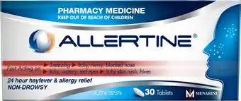 Soul Pattinson Chemist Allertine 30 Tablets offer