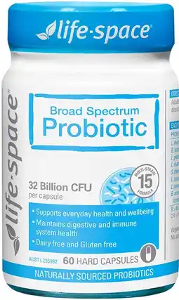 Amcal Pharmacies Life-Space Broad Spectrum Probiotic 60 Capsules offer