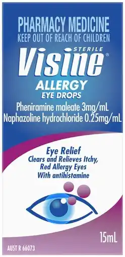 Amcal Pharmacies Visine Allergy Relief Eye Drops 15mL offer