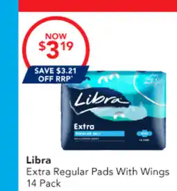 Amcal Pharmacies Libra Extra Regular Pads With Wings offer