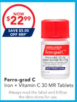 Amcal Pharmacies Ferro-grad C Iron + Vitamin C offer