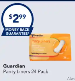 Amcal Pharmacies Guardian Panty Liners offer