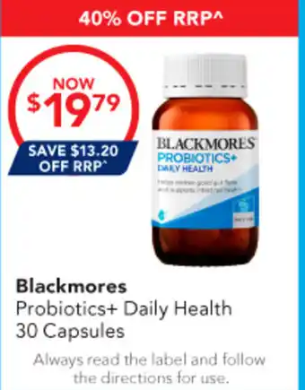 Amcal Pharmacies Blackmores Probiotics+ Daily Health offer