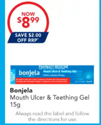 Amcal Pharmacies Bonjela Mouth Ulcer & Teething Gel offer