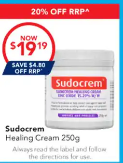 Amcal Pharmacies Sudocrem Healing Cream offer