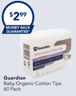 Amcal Pharmacies Guardian Baby Organic Cotton Tips offer