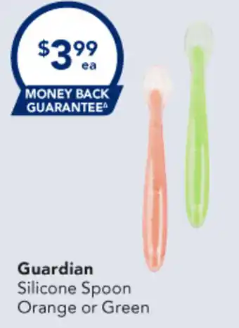 Amcal Pharmacies Guardian Silicone Spoon Orange or Green offer