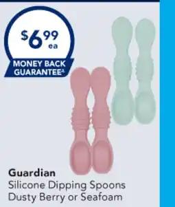 Amcal Pharmacies Guardian Silicone Dipping Spoons Dusty Berry or Seafoam offer