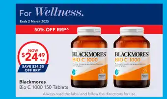 Amcal Pharmacies Blackmores Bio C 1000 offer