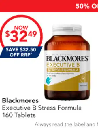 Amcal Pharmacies Blackmores Executive B Stress Formula offer