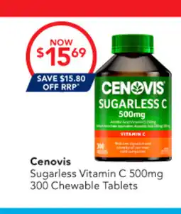 Amcal Pharmacies Cenovis Sugarless Vitamin C 500mg offer