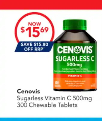 Amcal Pharmacies Cenovis Sugarless Vitamin C 500mg offer