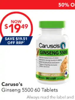 Amcal Pharmacies Caruso's Ginseng 5500 offer