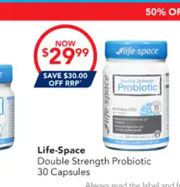 Amcal Pharmacies Life-Space Double Strength Probiotic offer