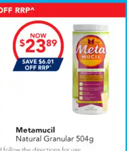 Amcal Pharmacies Metamucil Natural Granular offer