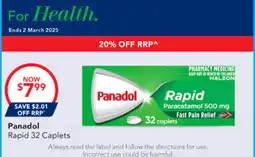 Amcal Pharmacies Panadol Rapid offer