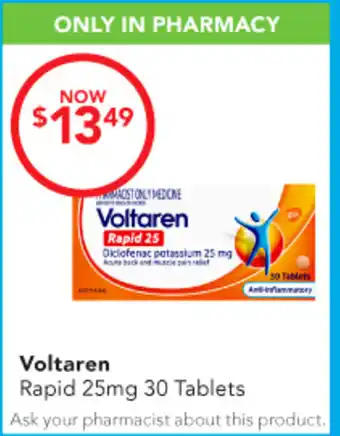 Amcal Pharmacies Voltaren Rapid 25mg offer