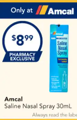 Amcal Pharmacies Amcal Saline Nasal Spray offer