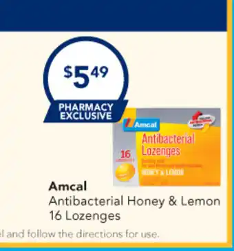 Amcal Pharmacies Amcal Antibacterial Honey & Lemon offer