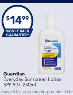 Amcal Pharmacies Guardian Everyday Sunscreen Lotion SPF 50+ offer