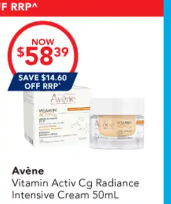 Amcal Pharmacies Avène Vitamin Activ Cg Radiance Intensive Cream offer