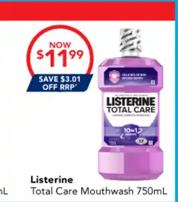 Amcal Pharmacies Listerine Total Care Mouthwash offer