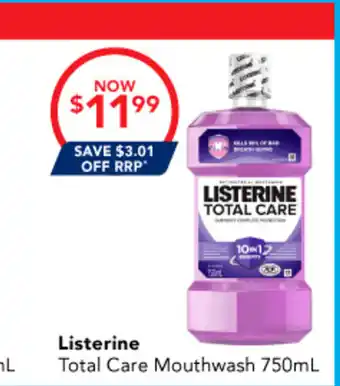 Amcal Pharmacies Listerine Total Care Mouthwash offer