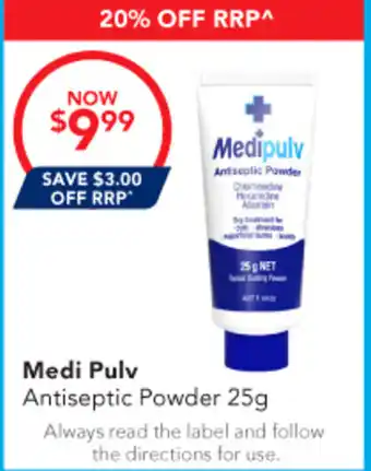 Amcal Pharmacies Medi Pulv Antiseptic Powder offer