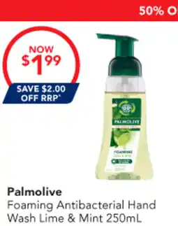 Amcal Pharmacies Palmolive Foaming Antibacterial Hand Wash Lime & Mint offer