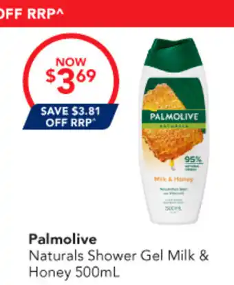 Amcal Pharmacies Palmolive Naturals Shower Gel Milk & Honey offer