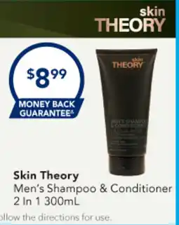 Amcal Pharmacies Skin Theory Men's Shampoo & Conditioner 2 In 1 offer