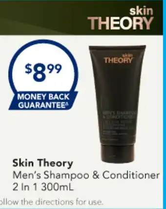 Amcal Pharmacies Skin Theory Men's Shampoo & Conditioner 2 In 1 offer