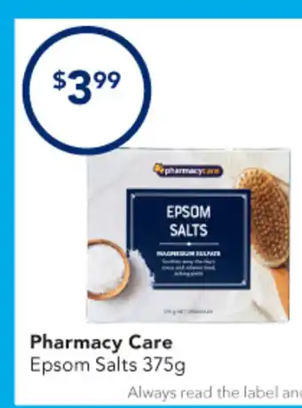 Amcal Pharmacies Pharmacy Care Epsom Salts offer