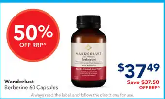 Amcal Pharmacies Wanderlust Berberine offer