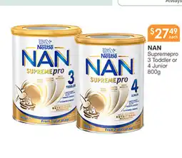 Soul Pattinson Chemist NAN Supremepro 3 Toddler or 4 Junior offer