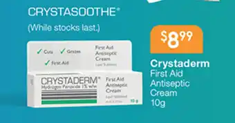 Soul Pattinson Chemist Crystaderm First Aid Antiseptic Cream offer