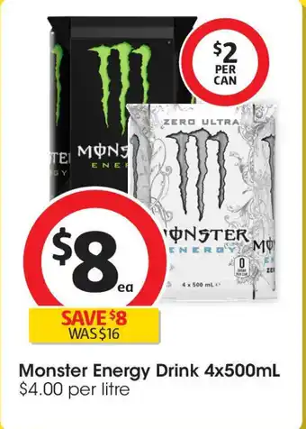 Coles Monster Energy Drink offer