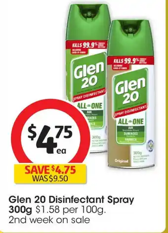 Coles Glen 20 Disinfectant Spray offer