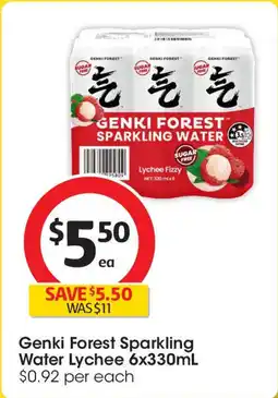 Coles Genki Forest Sparkling Water Lychee offer