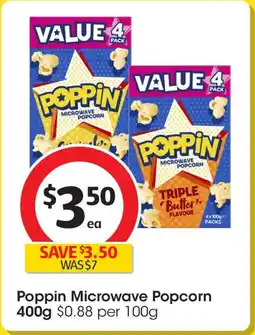 Coles Poppin Microwave Popcorn offer