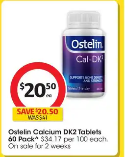 Coles Ostelin Calcium DK2 Tablets offer