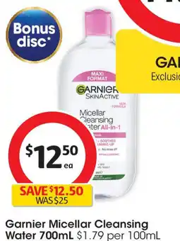 Coles Garnier micellar cleansing water offer