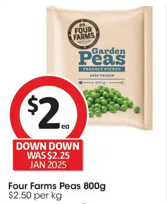 Coles Four farms peas offer