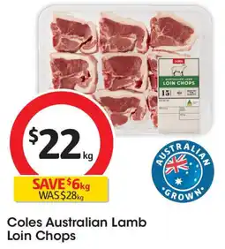 Coles Lamb loin Loin Chops offer