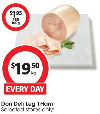 Coles Don deli leg 1 ham offer