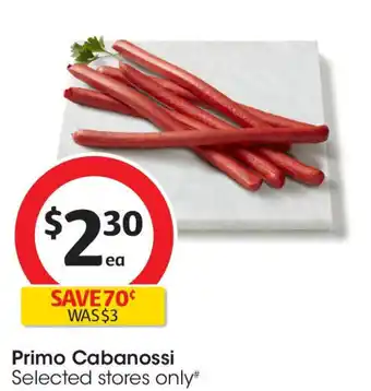 Coles Primo cabanossi offer