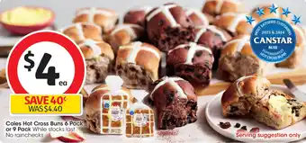 Coles Coles hot cross buns offer