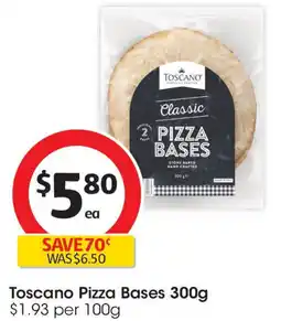 Coles Toscano pizza bases offer