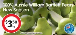 Coles Bartlett pears offer